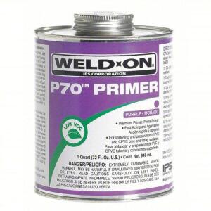 DESCRIPTION: (1) PURPLE PRIMER PVC CPVC BRAND/MODEL: WELD-ONE #6KWU6 SIZE: 32 OZ RETAIL$: $24.40 EA QTY: 1