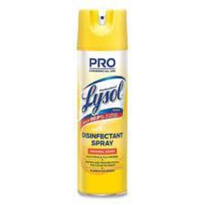 DESCRIPTION: (4) DISINFECTANT SPRAY BRAND/MODEL: LYSOL PRO INFORMATION: LEMON SIZE: 19 OZ RETAIL$: $12.99 EA QTY: 4