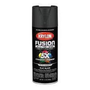 DESCRIPTION: (2) SPRAY PAINT RUST PREVENTATIVE BRAND/MODEL: KRYLON FUSION INFORMATION: BLACK RETAIL$: $13.40 EA QTY: 2