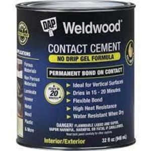 DESCRIPTION: (2) CONTACT CEMENT BRAND/MODEL: WELDWOOD SIZE: 32 FL OZ RETAIL$: $22.00 EA QTY: 2