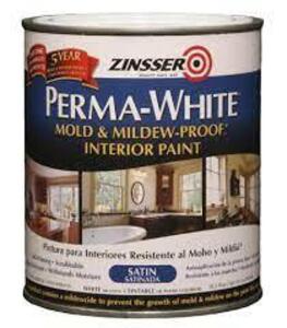 DESCRIPTION: (1) MOLD MILDEW-PROOF INTERIOR PAINT BRAND/MODEL: ZINSSER PERMA-WHITE INFORMATION: SATIN SIZE: 1 GALLON RETAIL$: $17.98 EA QTY: 1