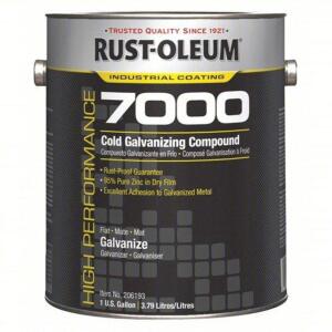 DESCRIPTION: (1) INTERIOR EXTERIOR COLD GALVANIZING COMPOUND BRAND/MODEL: RUST-OLEUM #3BU16 INFORMATION: MACHINE GRAY SIZE: 1 QT RETAIL$: $235.00 EA Q