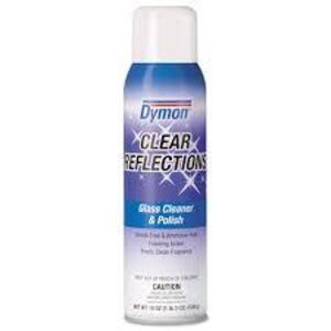 DESCRIPTION: (4) GLASS CLEANER AND POLISH BRAND/MODEL: DYMON CLEAR REFLECTIONS SIZE: 19 OZ RETAIL$: $8.00 EA QTY: 4