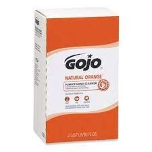 DESCRIPTION: (2) PUMICE HAND CLEANER REFILL BRAND/MODEL: GOJO INFORMATION: NATURAL ORANGE SIZE: 2000 ML RETAIL$: $19.49 EA QTY: 2