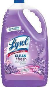 DESCRIPTION: (1) MULTI SURFACE CLEANER BRAND/MODEL: LYSOL INFORMATION: CLEAN AND FRESH SIZE: 1 GALLON RETAIL$: $15.78 EA QTY: 1