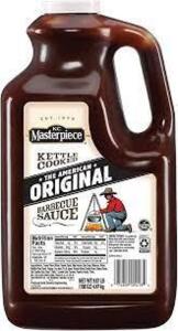 DESCRIPTION: (1) BBQ SAUCE BRAND/MODEL: KC MASTERPIECE SIZE: 1 GALLON RETAIL$: $30.84 EA QTY: 1