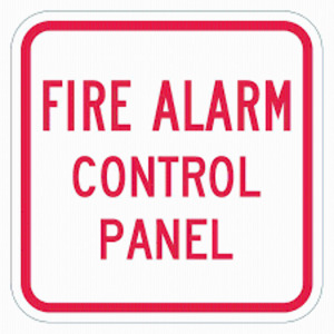 DESCRIPTION: (1) FIRE ALARM CONTROL PANEL SIGN INFORMATION: ALUMINUM RETAIL$: 412.85 EA QTY: 1