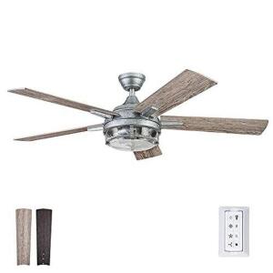 DESCRIPTION: (1) GALVANIZED CEILING FAN BRAND/MODEL: PROMINENCE HOME RETAIL$: $299.99 SIZE: 52" FAN SIZE QTY: 1