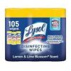 DESCRIPTION: (1) PACKS OF (3) CONTAINERS OF DISINFECTING WIPES BRAND/MODEL: LYSOL SIZE: 105 WIPES RETAIL$: $6.75 EA QTY: 1