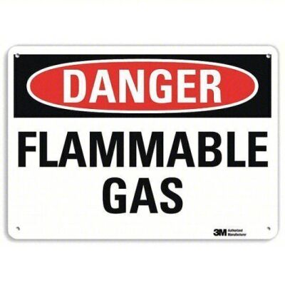 DESCRIPTION: (2) DANGER SIGN BRAND/MODEL: FLAMMABLE GAS RETAIL$: $12.87 EA QTY: 2