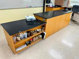 14' TEACHERS LAB COUNTER/ DESK.