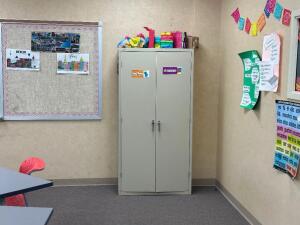 STORAGE CABINET WITH CONTENTS