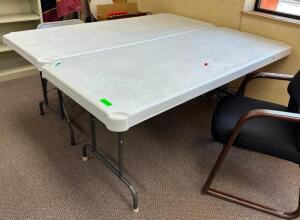 (2) 72" LIFE TIME FOLDING TABLE