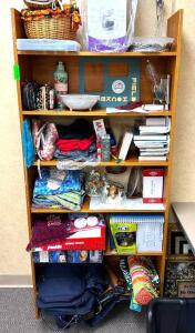 36" X 12" X 72" LAMINATE WOOD BOOK CASE.