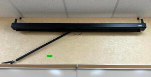 60" RETRACTABLE OVER HEAD SCREEN W/ CEILING MOUNT.
