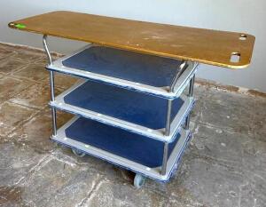60" UTILITY CART W/ WOOD TOP