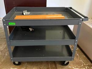 36" X 26" THREE DOOR METAL UTILITY CART