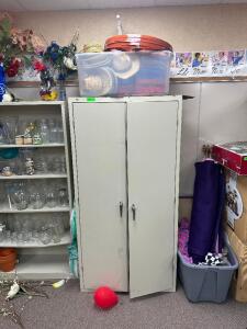 STORAGE CABINET WITH CONTENTS