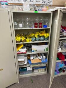 STORAGE CABINET WITH CONTENTS