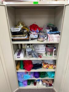 STORAGE CABINET WITH CONTENTS