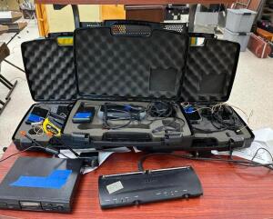 (3) ASSORTED CASES W/ CONTENTS - ASSORTED AUDIO AND MIC HARDWARE,