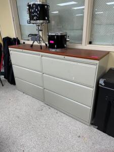 (2) 42" TWO DRAWER LATERAL FILE CABINETS W/ CONTENTS - SCHOOL SHEET MUSIC