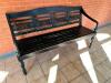 60" WOODEN PARK BENCH W/ ARM REST - 2