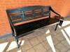 60" WOODEN PARK BENCH W/ ARM REST - 2