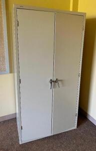 TWO DOOR METAL STORAGE CABINET