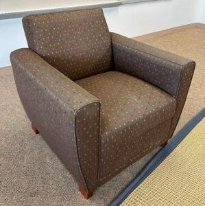 (2) FABRIC ARMCHAIR- BROWNLOCATION SENIOR COMMONS (ROOM 110)