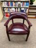 (3) DECORATIVE LEATHER ARM CHAIRSLOCATION LIBRARY - 2