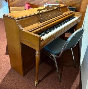 WOODEN BASED UPRIGHT PIANO AS SHOWNLOCATION CHAPEL