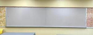 16' X 4' DRY ERASE WHITE BOARDLOCATION ACROSS FROM ROOM 212SIZE: 16' X 4'