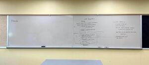 16' X 4' DRY ERASE WHITE BOARDLOCATION ACROSS FROM ROOM 212SIZE: 16' X 4'