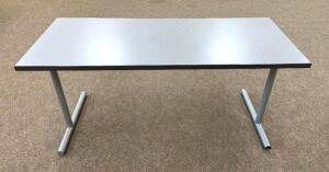 60" X 24" WOODEN TOPPED DESK BOTH PIECES LOCATION COLLEGE COUNSILINGSIZE: 60" X 24"