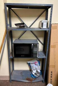 4-TIER METAL SHELVING UNITINFORMATION: CONTENTS NOT INCLUDEDLOCATION CUSTODIAL CLOSETSIZE: 30" X 12" X 60"