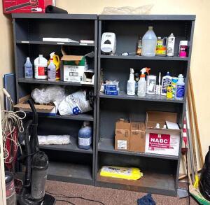 (2) 36" X 12" X 75" METAL SHELVING UNIT (CONTENTS NOT INCLUDED)LOCATION CUSTODIAL CLOSETSIZE: 36" X 12" X 75"