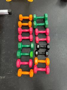 LARGE GROUP OF FREE WEIGHTS