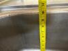 7' THREE WELL STAINLESS POT SINK W/ LEFT SIDE DRY WELL. - 5