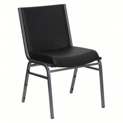 DESCRIPTION: (2) BANQUET CHAIRS WITH METAL FRAMES BRAND/MODEL: FLASH FURNITURE INFORMATION: BLACK SEAT PAD WITH SILVER METAL FRAME RETAIL$: $106.21 EA