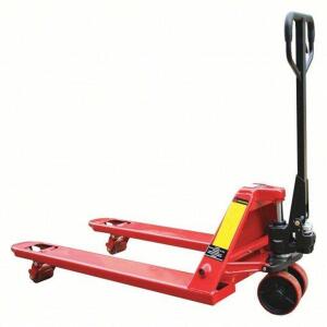 DESCRIPTION: (1) GENERAL PURPOSE MANUAL PALLET JACK BRAND/MODEL: DAYTON #490Z07 INFORMATION: RED SIZE: 5,500 LB LOAD CAPACITY, 48 IN X 6 1/4 IN, 27 IN