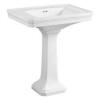 DESCRIPTION: (1) BASIN CONSOLE WITH PEDESTAL SINK BRAND/MODEL: KINGSTON BRASS #VPB4308 INFORMATION: WHITE, VICTORIAN SIZE: TWO BOXES, BOTH INCLUDED RE