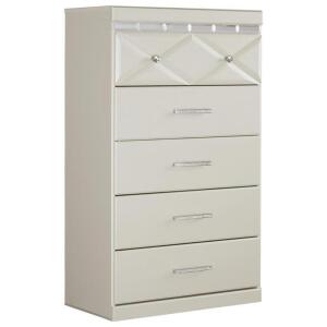 DREAMUR CHAMPAGNE FIVE DRAWER CHEST