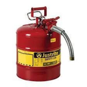 DESCRIPTION: (1) SAFETY CAN BRAND/MODEL: JUSTRITE #7250130 INFORMATION: RED SIZE: 5 GALLON RETAIL$: $143.88 EA QTY: 1