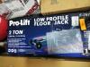 DESCRIPTION: (1) LOW PROFILE FLOOR JACKBRAND/MODEL: PRO-LIFT #F-767INFORMATION: BLUE, 2 TON CAPACITYSIZE: 3-3/8" MIN, 15" MAX HEIGHTRETAIL$: $140.19 EAQTY: 1 - 2