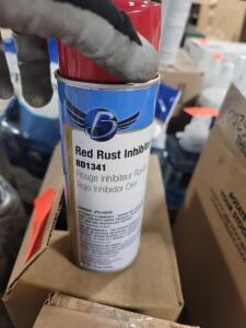 DESCRIPTION (6) CANS OF BARNES RED RUST INHIBITOR SPRAY PAINT BRAND/MODEL BARNES DISTRIBUTION/BD1341 ADDITIONAL INFORMATION RUST INHIBITING RED PRIMER