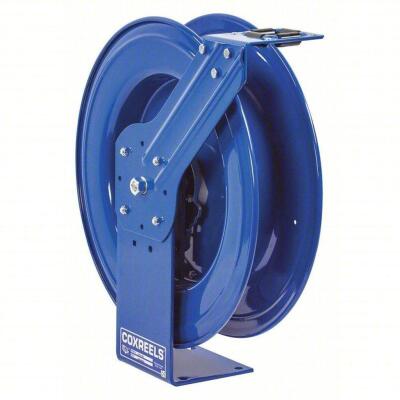 DESCRIPTION: (1) HAND CRANK, MOTORIZED HOSE REEL BRAND/MODEL: COXREELS #HP1125-4-450-E INFORMATION: BLUE SIZE: 450 FT HOSE, NOT INCLUDED RETAIL$: $967