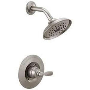 DESCRIPTION: (1) SHOWER HEAD AND HANDLE TRIM KIT BRAND/MODEL: DELTA #T14232-SS INFORMATION: STAINLESS STEEL RETAIL$: $129.58 EA QTY: 1