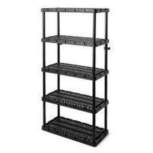 DESCRIPTION: (1) ALL PURPOSE SHELVING BRAND/MODEL: MAXIT KNECT-A-SHELF INFORMATION: BLACK SIZE: 36X24X74 RETAIL$: $54.99 EA QTY: 1