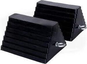 DESCRIPTION: (3) WHEEL CHOCKS INFORMATION: BLACK RETAIL$: $28.00 EA QTY: 3